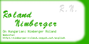 roland nimberger business card